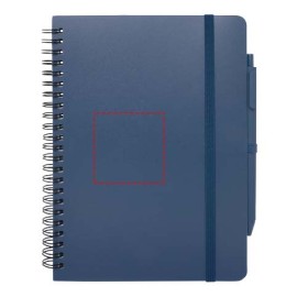 Carnet à couverture rigide d’origine océanique Thalaasa A5 avec stylo bille (encre noire)Couleur:Bleu océan