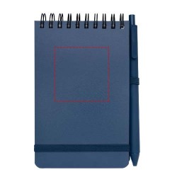 Carnet à couverture rigide d’origine océanique Thalaasa A6 avec stylo bille (encre noire)Couleur:Bleu océan