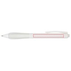 Stylo bille RABS LorenaCouleur:Blanc transparent