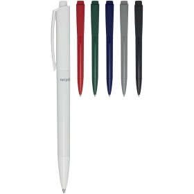 Stylo bille en plastique recyclé MarthaCouleur:Blanc