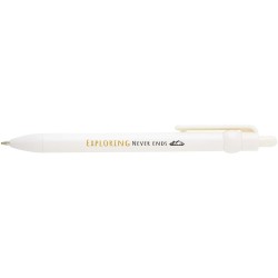Stylo bille Fidget en plastique recyclé (encre noire)Couleur:Blanc
