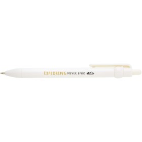 Stylo bille Fidget en plastique recyclé (encre noire)Couleur:Blanc