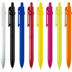 Stylo bille Fidget en plastique recyclé (encre noire)Couleur:Blanc