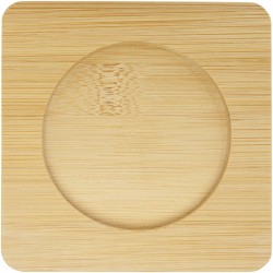 Tasse Manti 2 pièces en verre à double paroi de 250 ml avec sous-verre en bambouCouleur:Translucide / Naturel