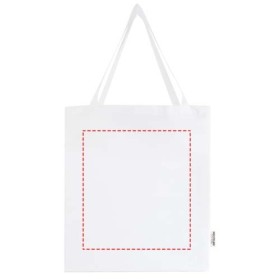 Sac shopping à soufflets Madras en coton recyclé 140 g/m² certifié GRSCouleur:Blanc