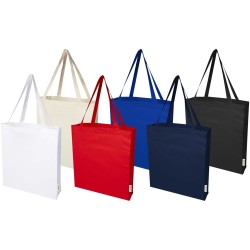 Sac shopping à soufflets Odisha bio OCS 180 g/m2 de 14 LCouleur:Blanc