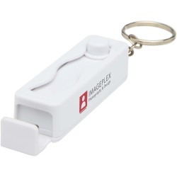 Support de téléphone Aggia avec jouet fidget en plastique recycléCouleur:Blanc