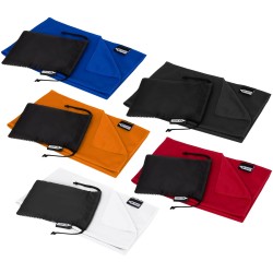 Serviette de sport rafraîchissante en PET recyclé Raquel avec pochetteCouleur:Bleu royal