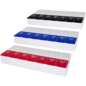 Pilulier semainier multi-vitamines matin/après-midi CycleCouleur:Rouge