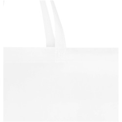 Sac shopping à soufflets EcoSeal non tissé recyclé et certifié GRS de 12 LCouleur:Blanc