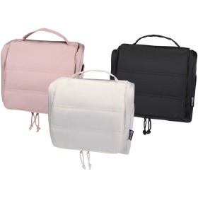 Trousse de toilette à suspendre Puffer recyclée et certifiée GRS de 8 LCouleur:Grès