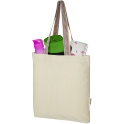 Sac shopping Rainbow de 5 l en coton recyclé 180 g/m²Couleur:Naturel