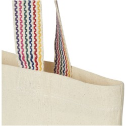 Sac shopping Rainbow de 5 l en coton recyclé 180 g/m²Couleur:Naturel