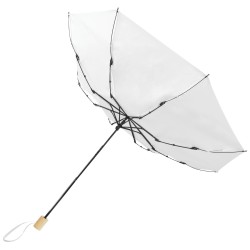 Parapluie 21" pliable windproof en PET recyclé BirgitCouleur:Blanc