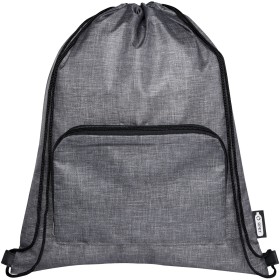 Sac pliable 7 L recyclé avec cordon de serrage AshCouleur:Gris / Noir