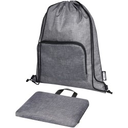 Sac pliable 7 L recyclé avec cordon de serrage AshCouleur:Gris / Noir