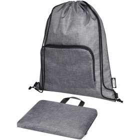 Sac pliable 7 L recyclé avec cordon de serrage AshCouleur:Gris / Noir