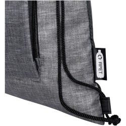 Sac pliable 7 L recyclé avec cordon de serrage AshCouleur:Gris / Noir