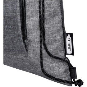 Sac pliable 7 L recyclé avec cordon de serrage AshCouleur:Gris / Noir