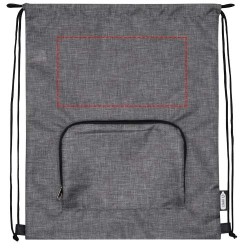 Sac pliable 7 L recyclé avec cordon de serrage AshCouleur:Gris / Noir