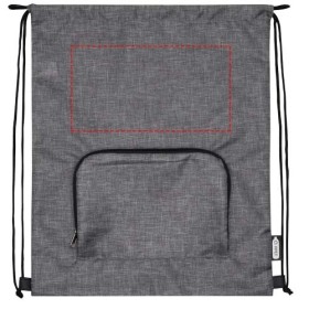 Sac pliable 7 L recyclé avec cordon de serrage AshCouleur:Gris / Noir
