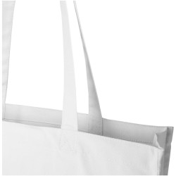 Sac shopping à soufflets Florida certifié GRS 270 g/m² 14LCouleur:Blanc