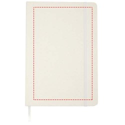 Carnet A5 recyclé Bass ligné à couverture rigideCouleur:Blanc