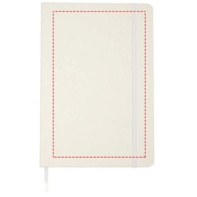 Carnet A5 recyclé Bass ligné à couverture rigideCouleur:Blanc