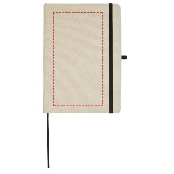 Carnet Tutico à couverture rigide en coton organiqueCouleur:Naturel / Noir