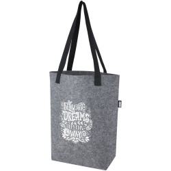 Sac shopping Felta avec large fond de 12 L en feutre recyclé certifié GRSCouleur:Gris moyen