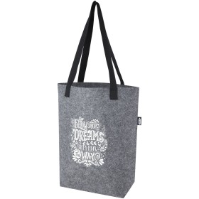 Sac shopping Felta avec large fond de 12 L en feutre recyclé certifié GRSCouleur:Gris moyen