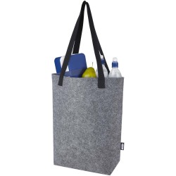 Sac shopping Felta avec large fond de 12 L en feutre recyclé certifié GRSCouleur:Gris moyen