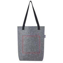 Sac shopping Felta avec large fond de 12 L en feutre recyclé certifié GRSCouleur:Gris moyen
