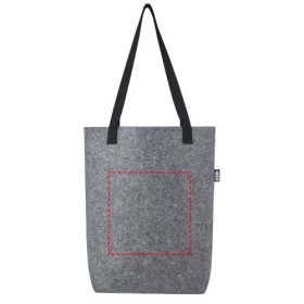 Sac shopping Felta avec large fond de 12 L en feutre recyclé certifié GRSCouleur:Gris moyen
