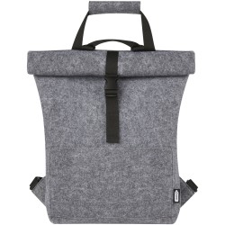Sacoche de vélo avec dessus enroulable Felta de 13 L en feutre recyclé certifié GRSCouleur:Gris moyen