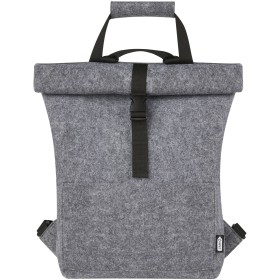 Sacoche de vélo avec dessus enroulable Felta de 13 L en feutre recyclé certifié GRSCouleur:Gris moyen