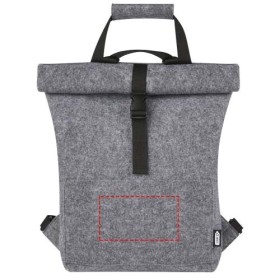 Sacoche de vélo avec dessus enroulable Felta de 13 L en feutre recyclé certifié GRSCouleur:Gris moyen