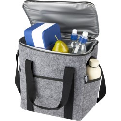 Sac isotherme Felta pour boissons en feutrine recyclée GRS de 21 LCouleur:Gris moyen