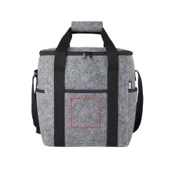 Sac isotherme Felta pour boissons en feutrine recyclée GRS de 21 LCouleur:Gris moyen
