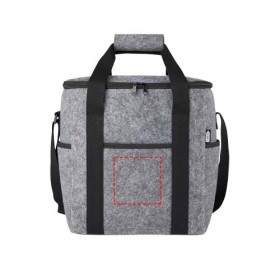 Sac isotherme Felta pour boissons en feutrine recyclée GRS de 21 LCouleur:Gris moyen