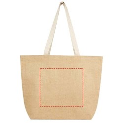Sac shopping Juta de 12 L en jute 300 g/m²Couleur:Naturel / Blanc