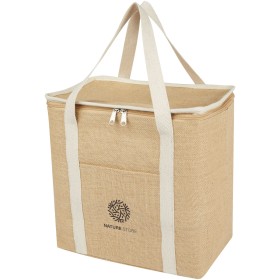 Sac isotherme Juta de 19 L en jute 300 g/m²Couleur:Naturel / Blanc