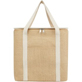 Sac isotherme Juta de 19 L en jute 300 g/m²Couleur:Naturel / Blanc
