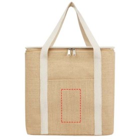 Sac isotherme Juta de 19 L en jute 300 g/m²Couleur:Naturel / Blanc