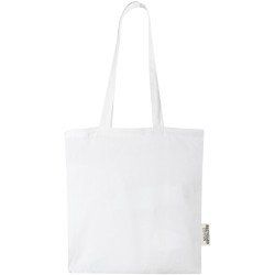 Sac shopping Madras en coton certifié GRS de 140 g/m2 de 7 LCouleur:Blanc