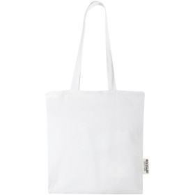 Sac shopping Madras en coton certifié GRS de 140 g/m2 de 7 LCouleur:Blanc