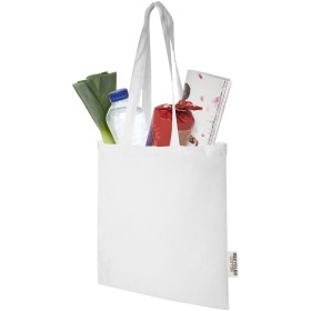 Sac shopping Madras en coton certifié GRS de 140 g/m2 de 7 LCouleur:Blanc
