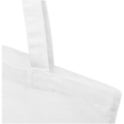 Sac shopping Madras en coton certifié GRS de 140 g/m2 de 7 LCouleur:Blanc