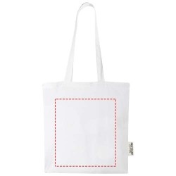 Sac shopping Madras en coton certifié GRS de 140 g/m2 de 7 LCouleur:Blanc