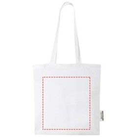 Sac shopping Madras en coton certifié GRS de 140 g/m2 de 7 LCouleur:Blanc